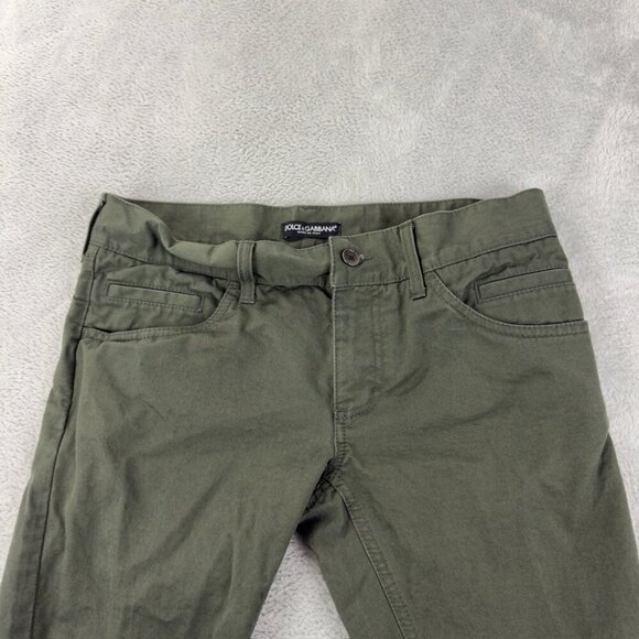 Dolce & Gabbana Green Slim Green Pants Men’s Size 48 IT - Picture 12 of 13